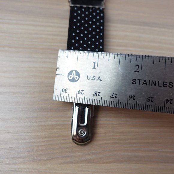 Suspender‎ Boy Black Clip On Y Back Polka Dots Adjustable Strap Stretch Elastic - Picture 6 of 7